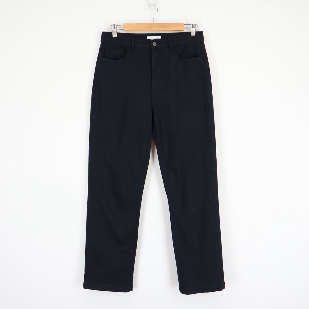 LOFT Five Pocket Straight Leg Twill Pant Black Size 28 Tall